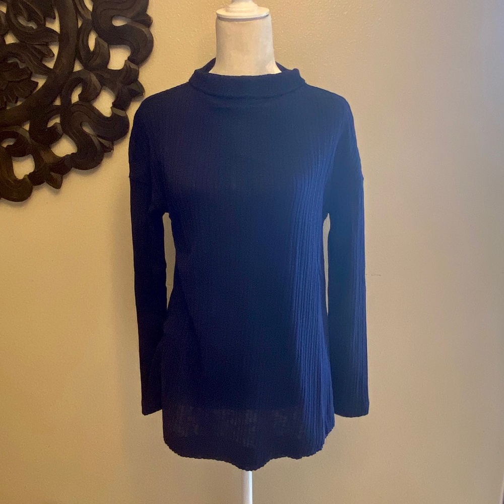 Blue Knit Top